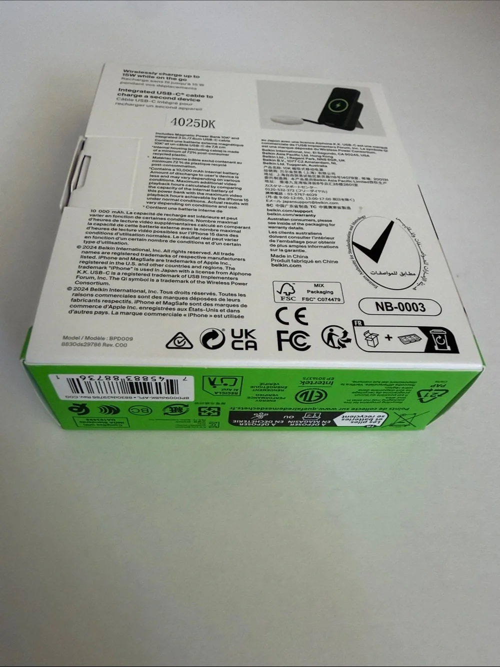 belkin BoostCharge Pro Magnetic Power Bank 10K - Black